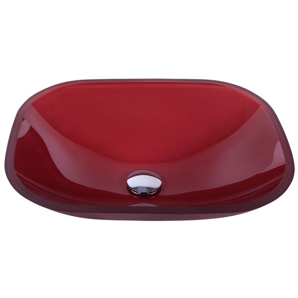 Cuba de Vidro Ametista 38x30cm Vermelho Astra