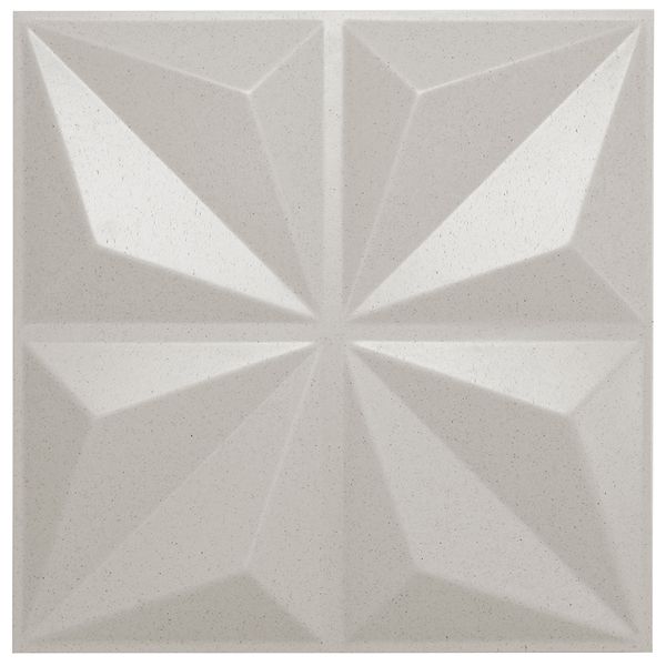 Revestimento Plástico 3D Origami Efeito Pedra 1M² - 4 Placas Bege Volcano Astra