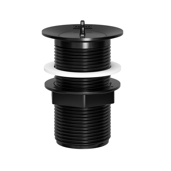 Válvula com Tampa para Tanque e Lavatório Preto Astra